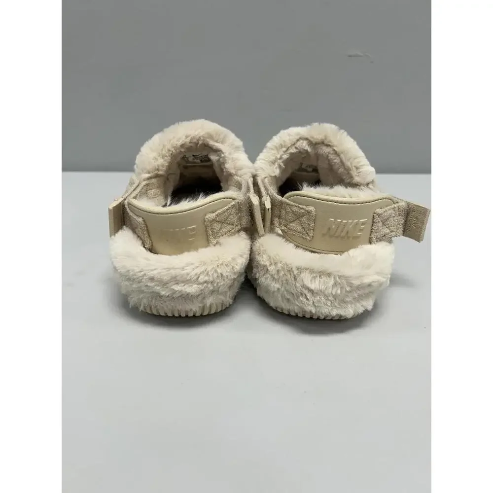 Nike Calm Fuzzy Beige Mules